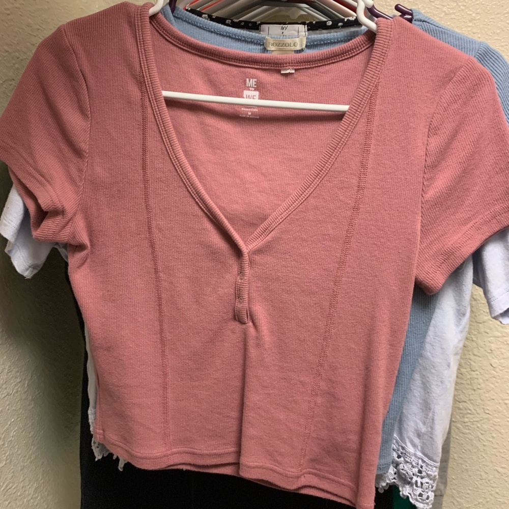 Rose gold crop top